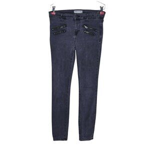 Madewell Skinny Skinny Moto Jeans Size 4 Front Zip Pockets B0598 28X28